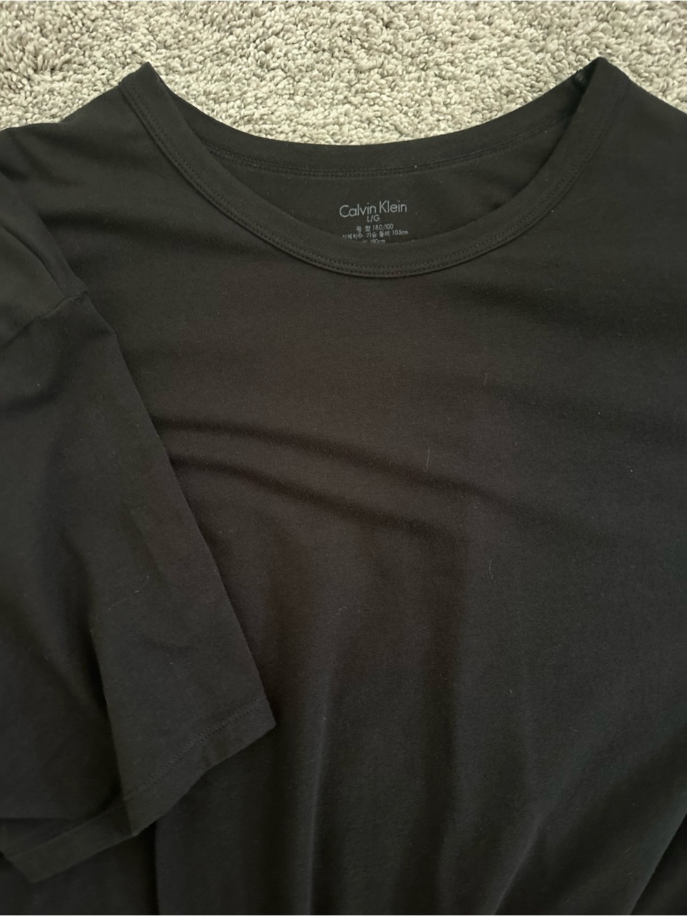 Calvin Klein Black Short Sleeve Crew Neck Tee